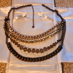 Loft multi chain necklace EUC